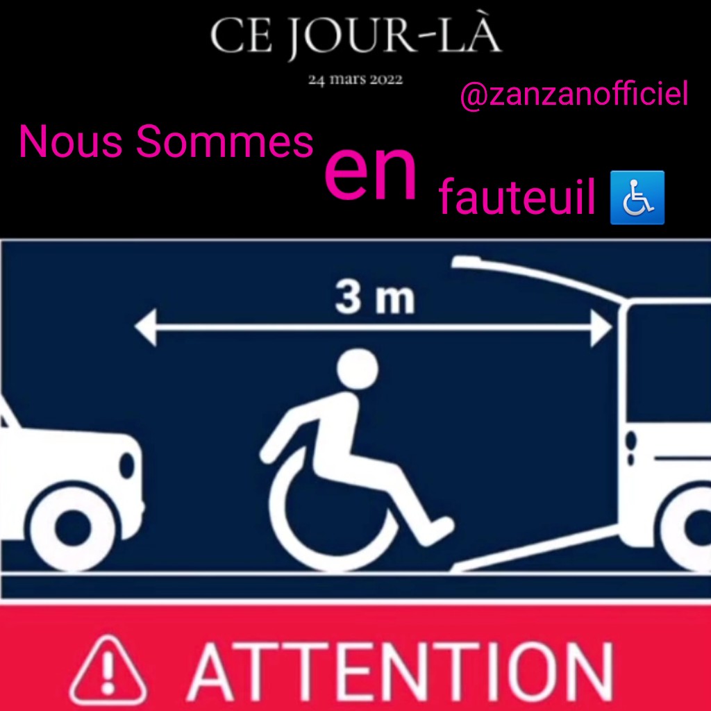 ♿🦼 Un Zanzan Officiel 🦼 ♿ (@zanzanofficiel) on Twitter photo Laissez nous 3 mètres à o’arrière d’un véhicule-PMR pour pouvoir y accéder en fauteuil roulant !
Merci beaucoup d'avance !
<a href="/ZanzanOfficiel/">♿🦼 Un Zanzan Officiel 🦼 ♿</a>
#NousSommesEnFauteuilRoulant Laissez nous 3 mètres à o’arrière d’un véhicule-PMR pour pouvoir y accéder en fauteuil roulant !
Merci beaucoup d'avance !
<a href="/ZanzanOfficiel/">♿🦼 Un Zanzan Officiel 🦼 ♿</a>
#NousSommesEnFauteuilRoulant