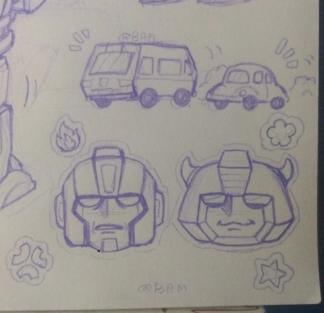 _bamburh_'s tweet photo. I can't sleep... So i draw this silly kid and his grumpy ass uncle ✍️😞 #Bumblebee #Ironhide #Tfg1 #Maccadam https://t.co/GuFWATz2ay