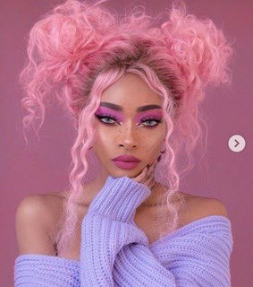 Mya followed me. Happy ass Rainbow Brite