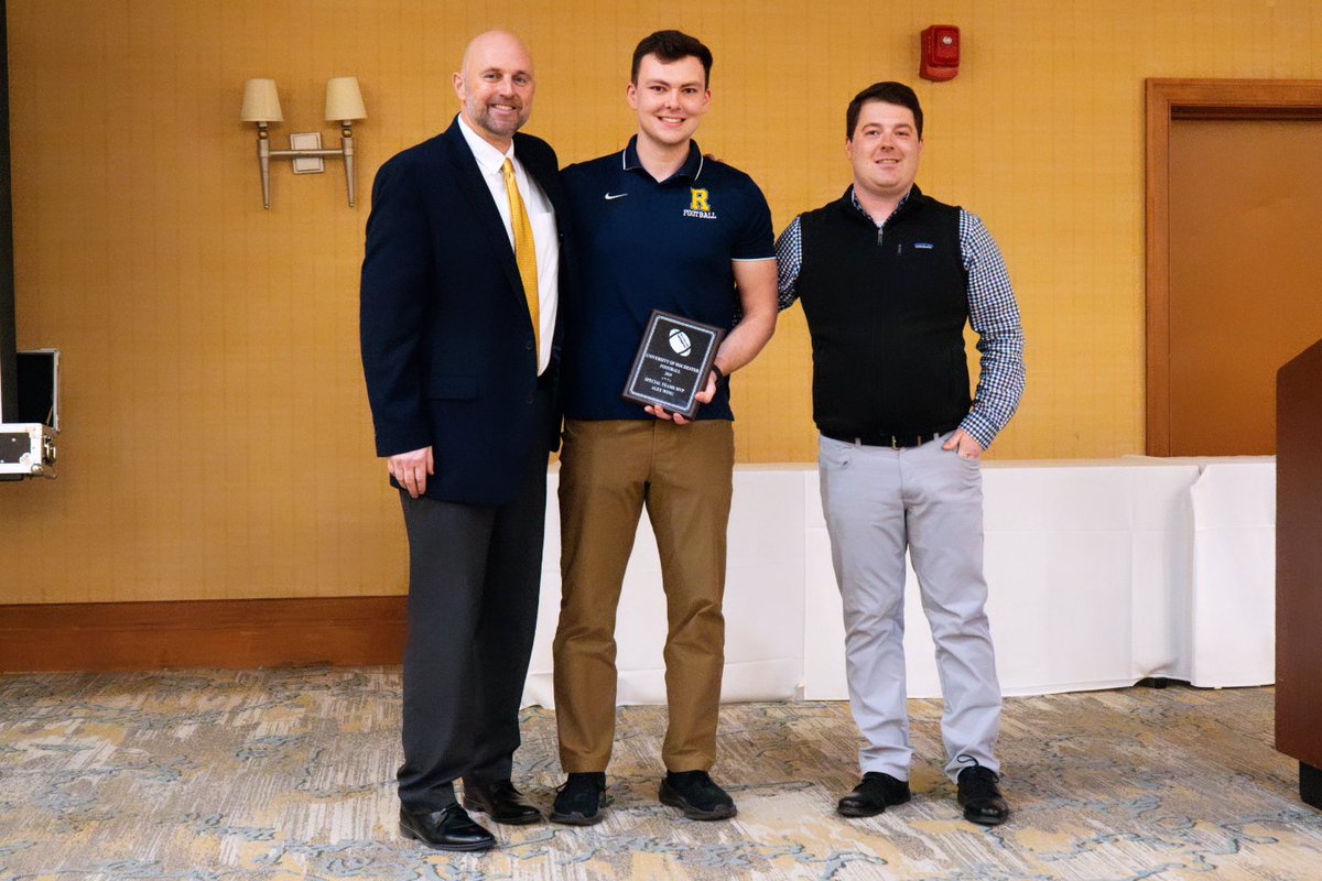 Rochester Football (@uofrfootball) on Twitter photo 2024 Season Banquet Award Winners 🏆
Offensive CLIMB Award: Luke Wilson
Defensive CLIMB Award: JT Monahan
Offensive MVP: Trey Johnson
Defensive MVP: Jordy Tawa
Special Teams MVP: Alex Wing
📸 <a href="/hankeipermedia/">Hannah Keiper</a> 2024 Season Banquet Award Winners 🏆
Offensive CLIMB Award: Luke Wilson
Defensive CLIMB Award: JT Monahan
Offensive MVP: Trey Johnson
Defensive MVP: Jordy Tawa
Special Teams MVP: Alex Wing
📸 <a href="/hankeipermedia/">Hannah Keiper</a>