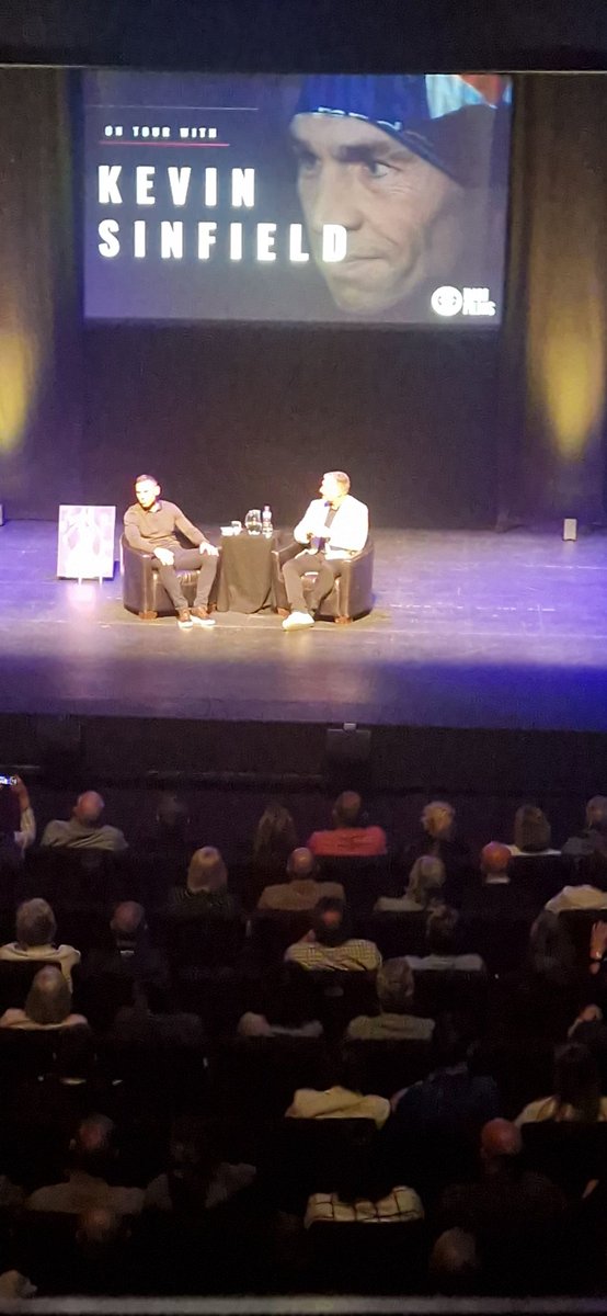 Stevethsoundman's tweet photo. Had the pleasure of being at
An Evening with Kevin Sinfield
What an amazing man raised over 8 million FOR MND in honour of his great friend Rob Burrow
#kevsinfield 
#insparation
Hosted by Barry McDermott Lowry Theatre Salford https://t.co/81TZvc8Dgt