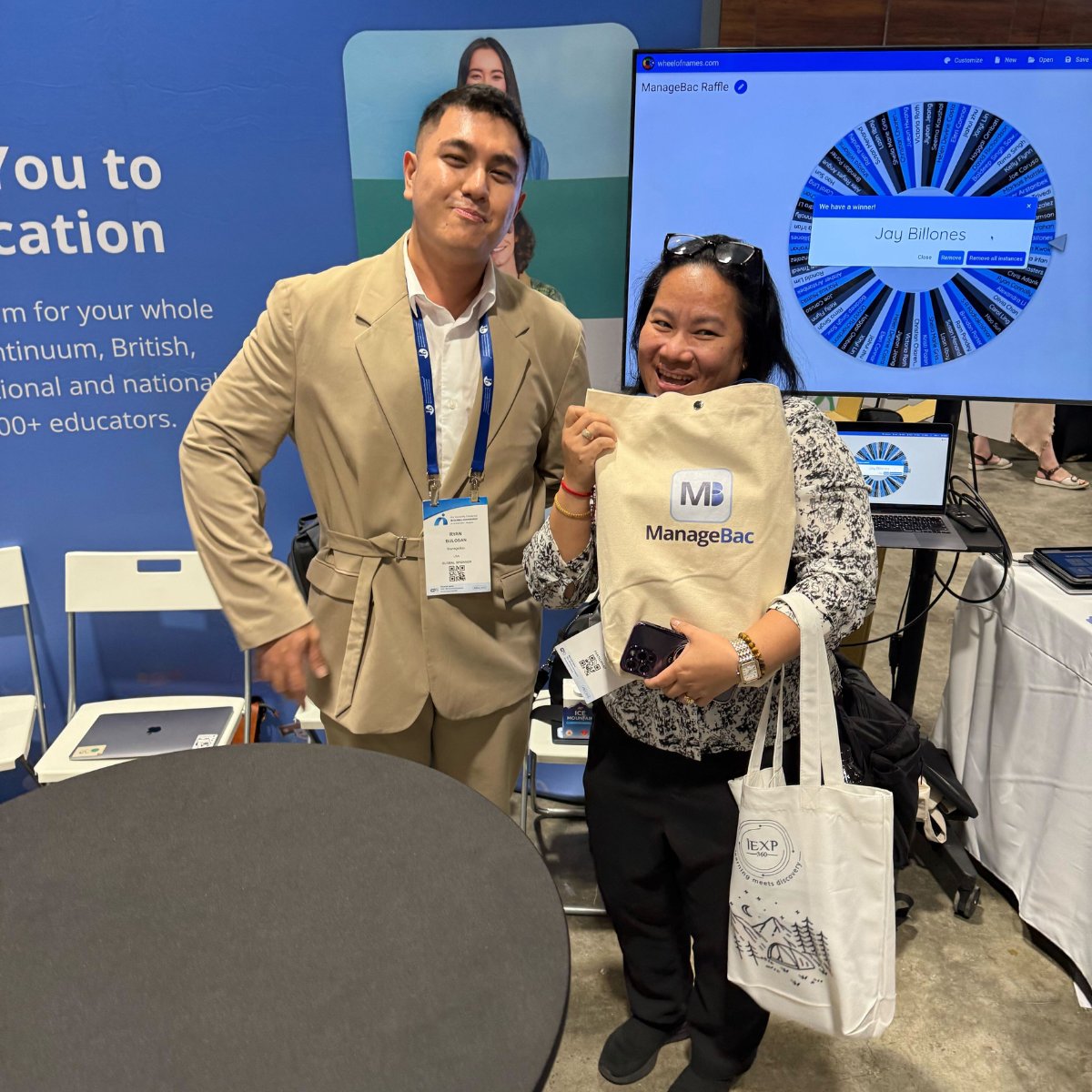managebac's tweet image. ✨ Raffle winner ✨
And the moment we've all been waiting for... the ManageBac Raffle winner is none other than Jay Billones from Kang Chiao International School! Congratulations, Jay, on winning our incredible prize, a brand-new iPad! 🎁
#EdTechInnovation #IBEducation