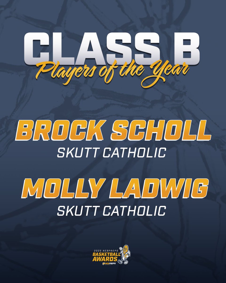 THEnebpreps's tweet photo. Your NebPreps Basketball Award winners from Class B!

@BrockScholl → @SkuttBasketball 
@MollyLadwig5 → @SkuttGBB 

#nebpreps https://t.co/oAyhxX2deO