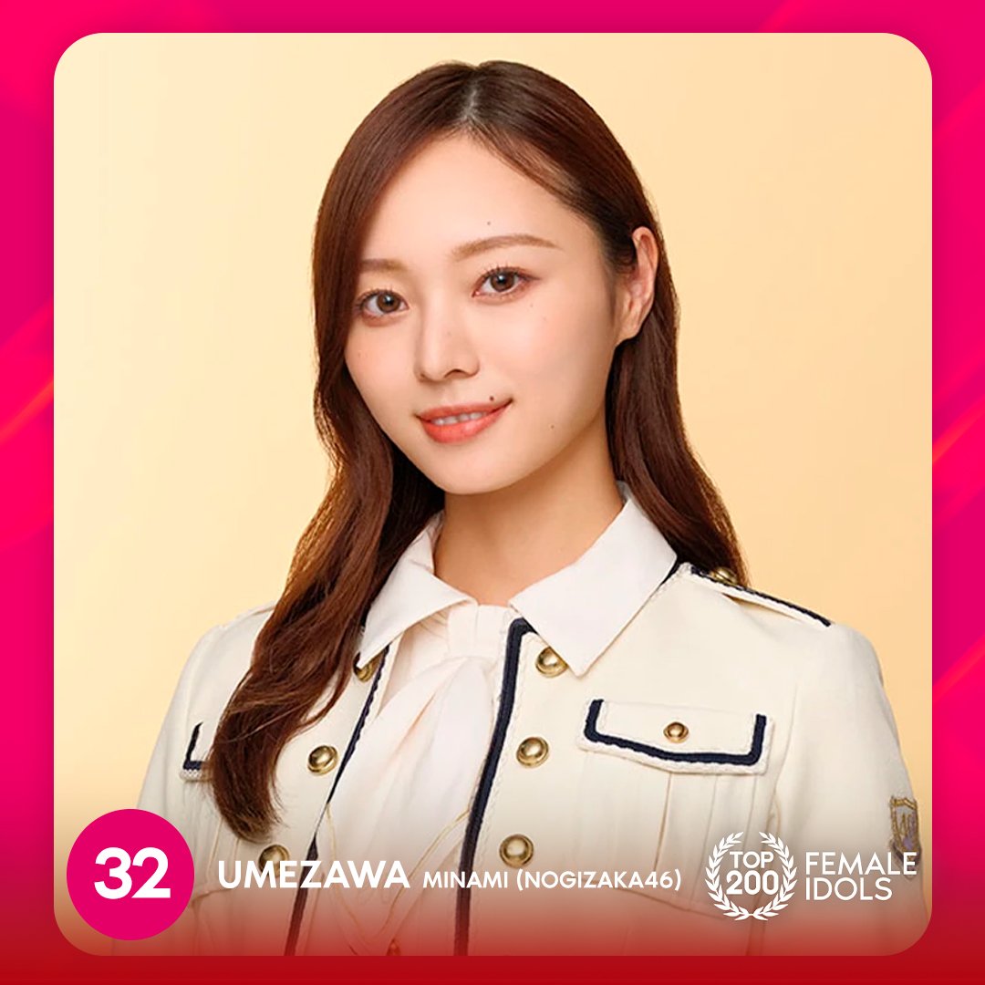 TOP 200 – FEMALE IDOLS

#32 UMEZAWA MINAMI (NOGIZAKA46)

Congratulations! 🎉