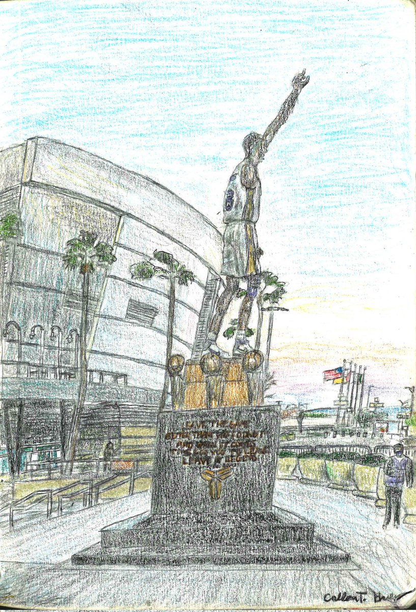 CallenHuey's tweet photo. Prints of my sketch of the Kobe Bryant statue are available at my Etsy shop. HERE'S THE LINK: https://t.co/xYHUn5fWpU
#LALvsORL #kobebryant #kobe #lakers #lakeshow #mambamentality #BlackMamba @__KerryLyn130 @BrettHollander @MelanieLynneN @itsavengerstime #nba @Lakers https://t.co/M8pZaaFAon