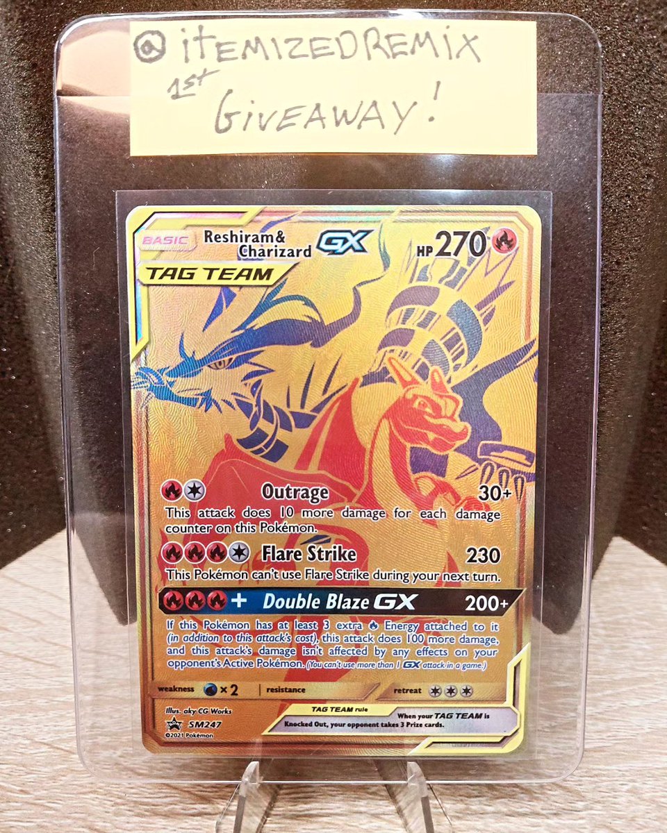 🔥 MY FIRST GIVEAWAY ALERT! 🔥
I’m so grateful for this comminuity, so I’m giving away this epic Reshiram &amp; Charizard Tag Team GX card!

How to enter:
1️⃣ Like &amp; Repost
2️⃣ Follow Me
3️⃣ Tag 1 friend in the comments.

Ends 3/30 12pm est. Winner announced 3/30 on my whatnot!