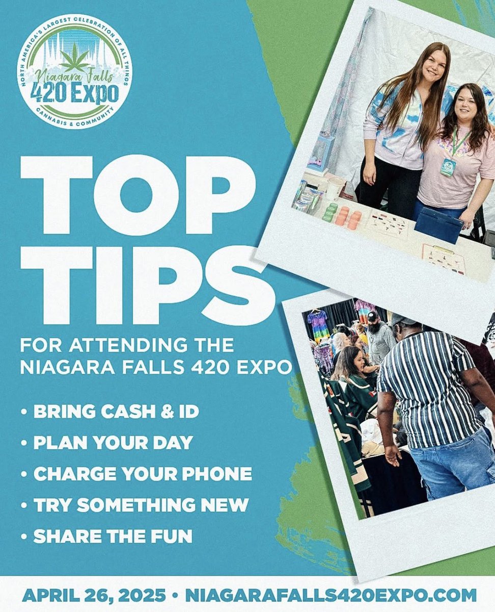 Top Tips for an epic Niagara Falls 420 Expo experience!

Don't miss out, grab your tickets now at niagarafalls420expo.com