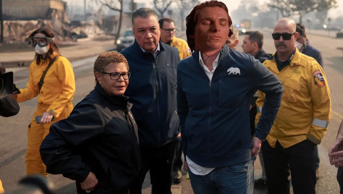 sheogorath82's tweet photo. @CAgovernor @CAwildfireTF It's Patrick Newsom on the scene but he just had to drown out the “hurricane of disinformation” about him so not to hurt his feelings or the actual disinformation of distracting from information. https://t.co/7JmQTwgYd1