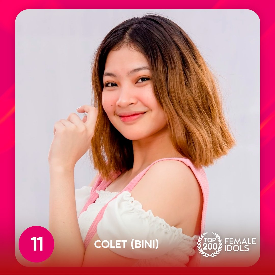 TOP100KPOP's tweet photo. TOP 200 – FEMALE IDOLS

#11 COLET (BINI)

Congratulations! 🎉 https://t.co/rz95yEzCwF