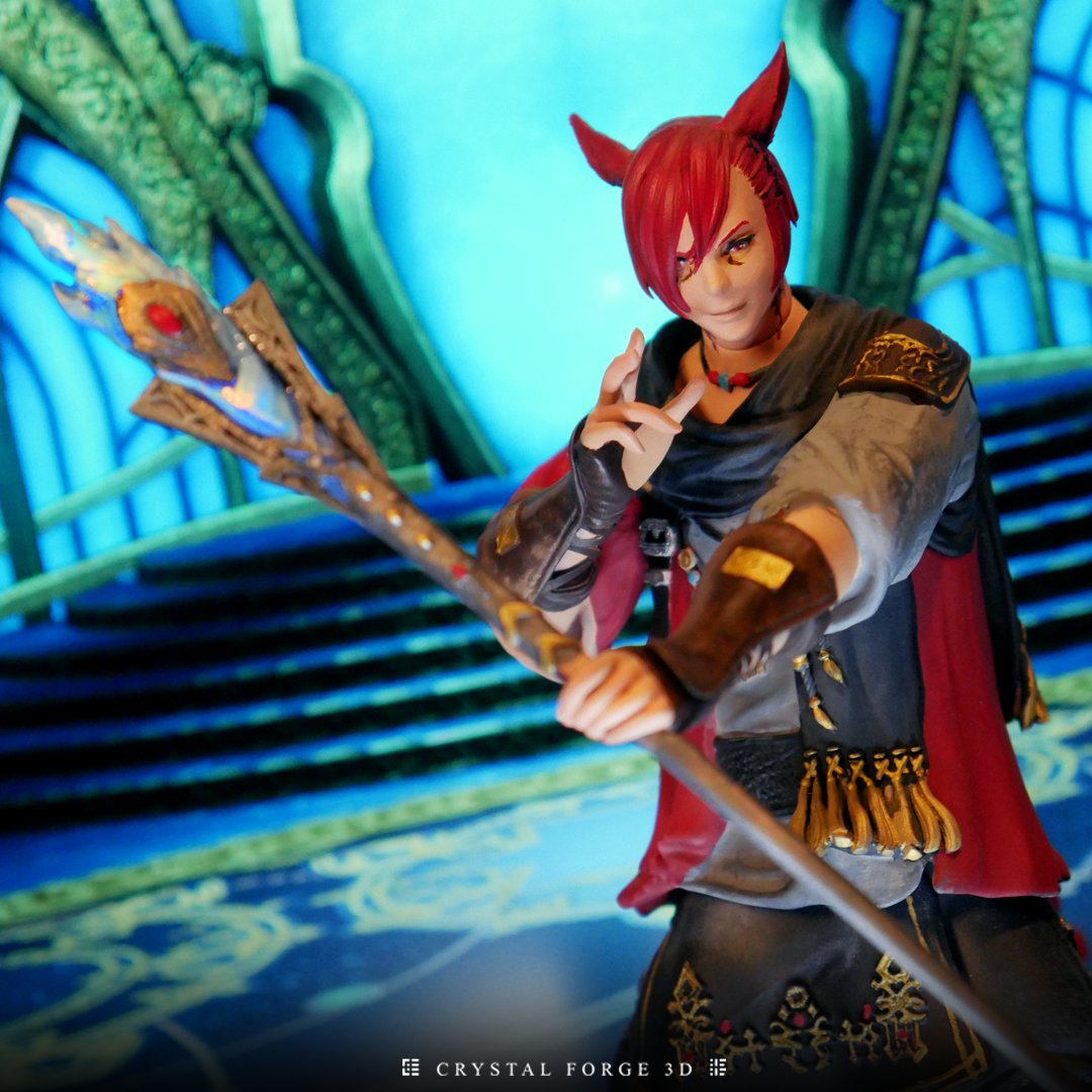 crystalforge3D's tweet photo. We finished our G'raha Tia statue! 😊👏

#ffxiv #FFXIVART #ffxivcommunity #ffxivonline #grahatia #FF14 #FF14art #3DPrinting #resinstatue #animestatue https://t.co/O0nEyMhPXC