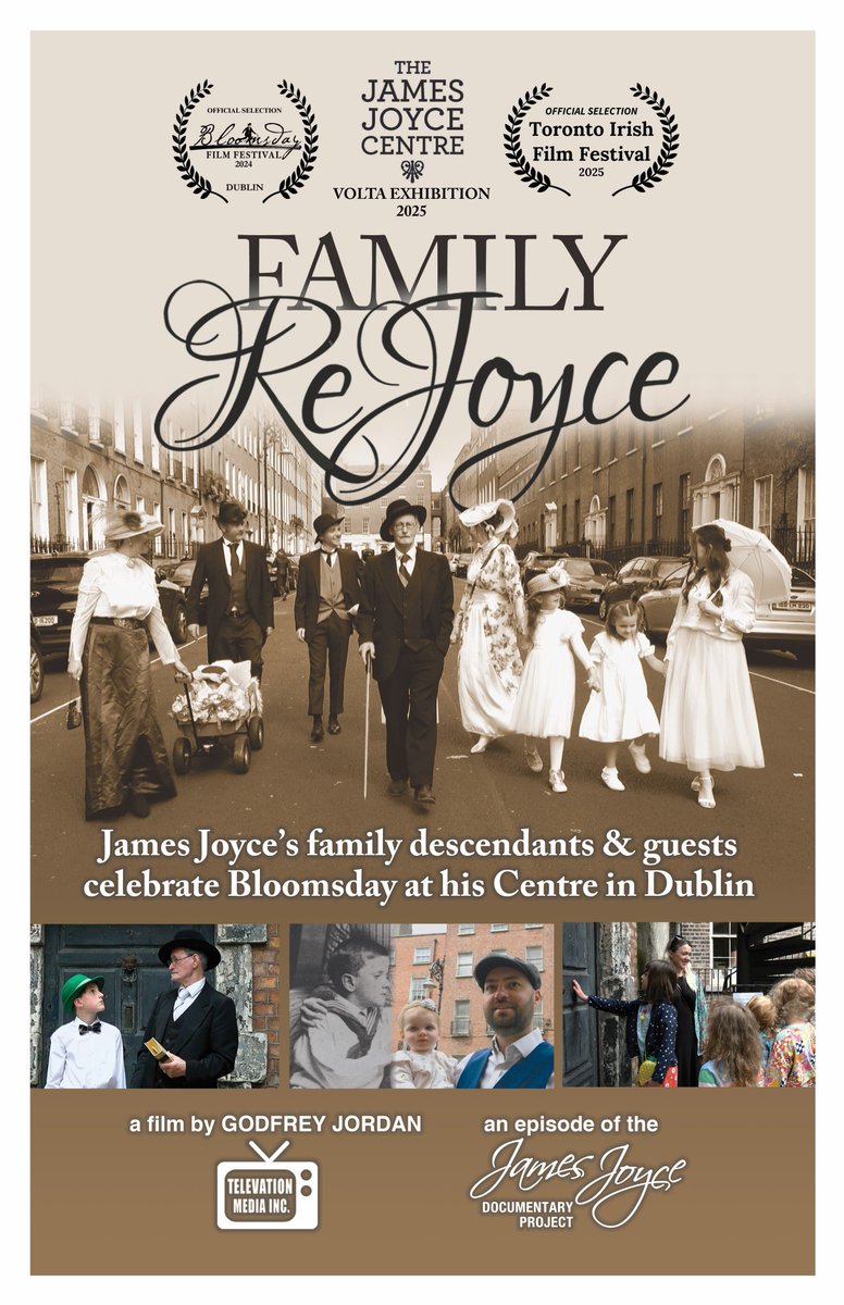Bloomsday ReJoyce (@bloomsdayrejoyc) on Twitter photo FAMILY ReJOYCE - North American premiere at the <a href="/toirishfilmfest/">Toronto Irish Film Festival</a>
Saturday, March 29th @ 11:00 am
TIFF Lightbox / 350 King St W, Toronto
... also currently on permanent exhibition in Dublin at <a href="/JamesJoyceCentr/">The James Joyce Centre</a> Volta Room <a href="/bloomsdayfest/">Bloomsday Festival</a>
#Ulysses #JamesJoyce <a href="/JoyceTrieste/">TriesteJoyceSchool</a> FAMILY ReJOYCE - North American premiere at the <a href="/toirishfilmfest/">Toronto Irish Film Festival</a>
Saturday, March 29th @ 11:00 am
TIFF Lightbox / 350 King St W, Toronto
... also currently on permanent exhibition in Dublin at <a href="/JamesJoyceCentr/">The James Joyce Centre</a> Volta Room <a href="/bloomsdayfest/">Bloomsday Festival</a>
#Ulysses #JamesJoyce <a href="/JoyceTrieste/">TriesteJoyceSchool</a>