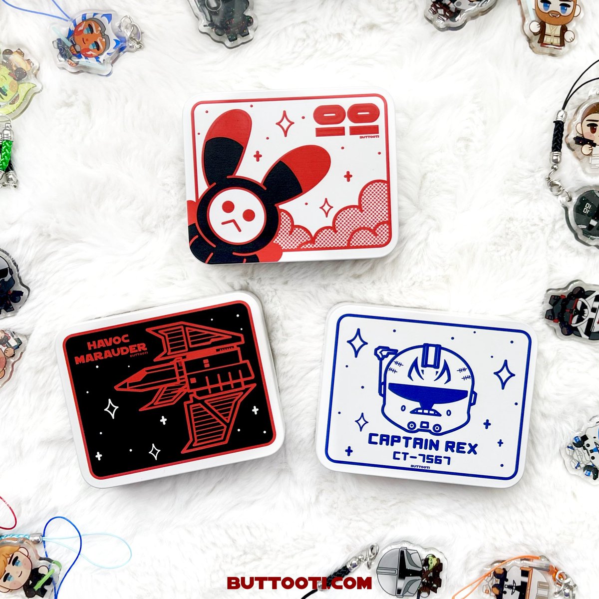 buttooti's tweet image. here are my new sw trinket tins! so happy with how they came out! 🥺🫶🏻 pre•rders go live in 3 days!
#thebadbatch #captainrex 
🔗↓