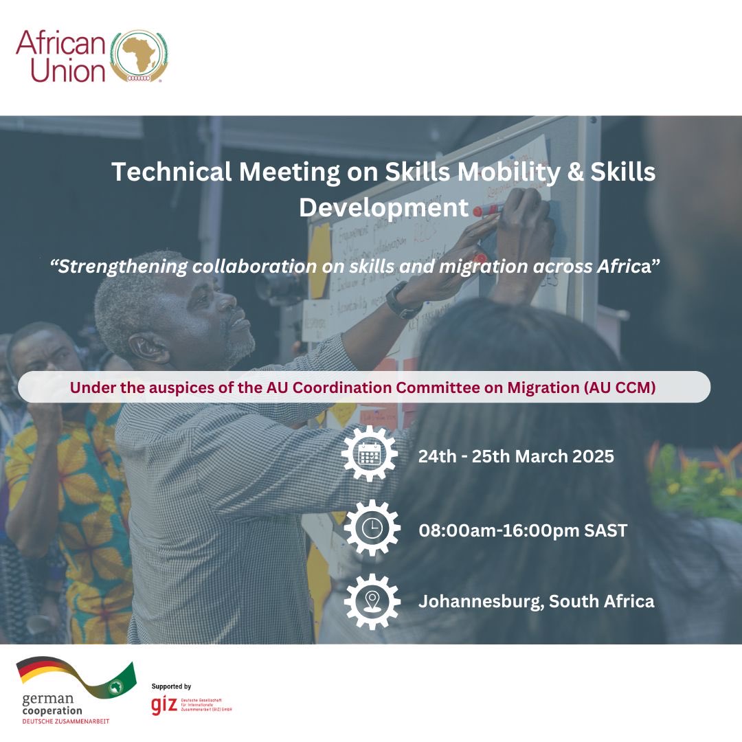 AU_HHS's tweet photo. .@AU_HHS - #Migration, in collaboration with @NEPAD_Agency SIFA programme is engaged in technical discussions on strengthening skills mobility & development in 🌍. This is being led by the @_AfricanUnion CCM, RECs & dev’t partners.
📍Joburg🇿🇦
#LabourMigration
#Migration4Dev’t https://t.co/YaSefx9mIP