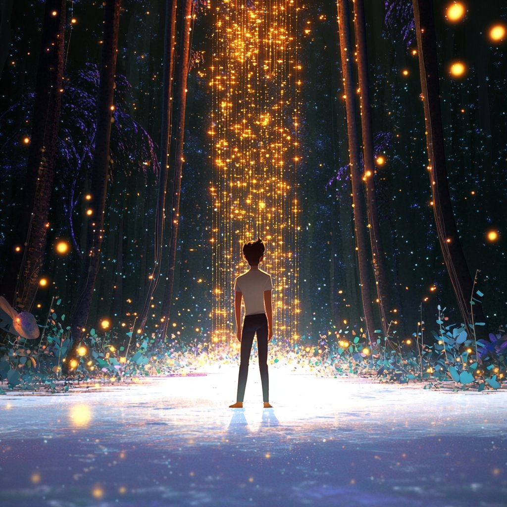 Junona_Official's tweet photo. "Digital Forest" part 5
The Digital Forest whispers… its secrets are hidden in the misty light, while formulas and ancient symbols weave through the air like living beings. 🌿

David stood in the center of this magical chaos, his gaze drifting over the shimmering lines and numbers that danced like little sparks in the night. Suddenly, amidst this digital space, a beautiful melody echoed, distant yet soothing, like music infused with magic and tranquility. It felt like the sounds that emerge when the forest meets the world of digital technology, bringing peace to the soul and relaxation.

The knowledge hidden in the numbers tried to break free, but without the key, it remained unfathomable. All of this was a message… and he knew that only Junona, with her strength and wisdom, could see the hidden truth behind the numbers, deciphering the enchantment of this mystical forest. Only she, with her golden light, could dispel the mist and reach the deepest depths of the Digital Forest. 🌟✨

✨ Just listen for yourself: https://t.co/iMCm0Lol4p

#Junona #DigitalForest #Mystery #Magic #Riddle #Melody #RelaxMusic #DigitalMagic #Fantasy #OtherworldlyWonder #SoundMagic #DigitalWorld #ForestMelody #MagicalForest