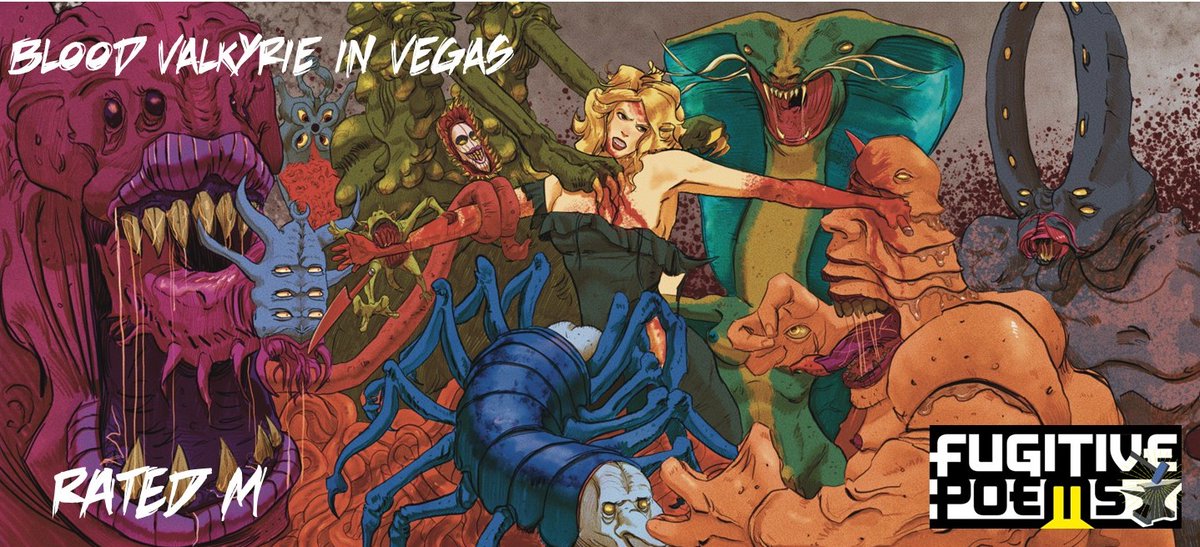 Fugitive Poems Comics (@fugitivepoems) on Twitter photo Folks, BLOOD VALKYRIE IN VEGAS is coming and it's bringing hell with it. Cannot tell you how excited I am to get this out into the world. Artist <a href="/boosta11b/">Alex Zapata</a> took my script and made it a MAGNIFICENT tribute to grindhouse gore and horror. Stay tuned for the Kickstarter. Folks, BLOOD VALKYRIE IN VEGAS is coming and it's bringing hell with it. Cannot tell you how excited I am to get this out into the world. Artist <a href="/boosta11b/">Alex Zapata</a> took my script and made it a MAGNIFICENT tribute to grindhouse gore and horror. Stay tuned for the Kickstarter.