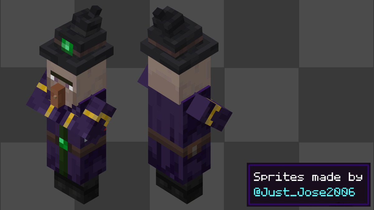 just_jose2006's tweet image. Mob's Tweaks: Witch Retexture

Quise darle un aspecto similar al que tiene en Minecraft Leyends, pero que no se alejara demasiado de su diseño original, creo que salió bien :P
#Minecraft #MinecraftIdeas #MinecraftMods #PixelArt #PixelArtist #Modding #TexturePack