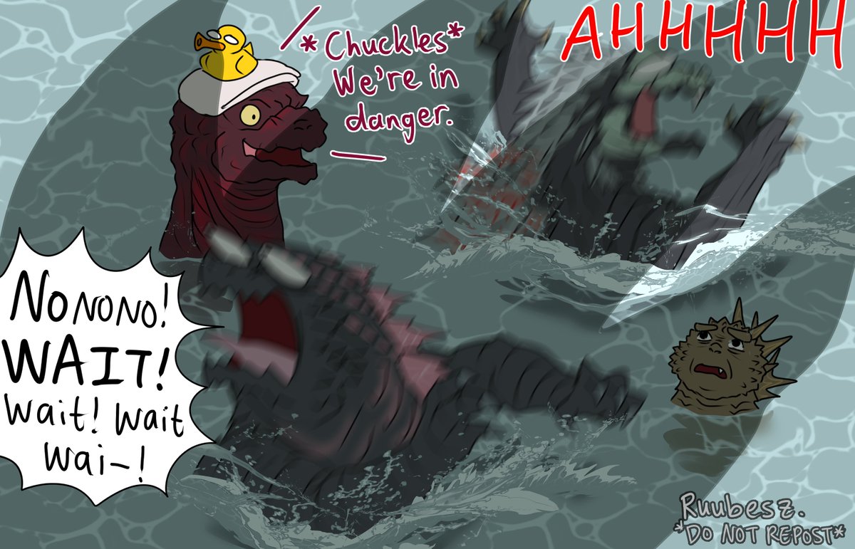 A lovely family bath time :)
(1/2)
#Godzilla #GodzillaMinusOne #ゴジラ