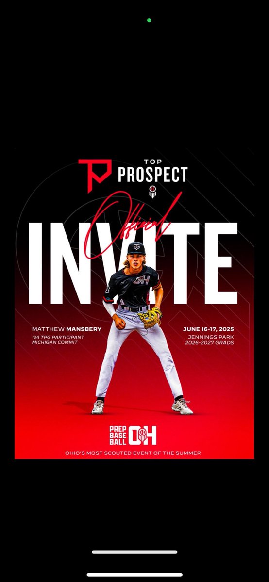 AidanSully33's tweet image. Supper pumped for the invite to the Top Prospect games. Thank you @weldyprep and @_CoachPeteW for the amazing opportunity to show off my skills.
@sullyhitting @BadinBaseball @LegendsNatl26 #2026
#uncommitted