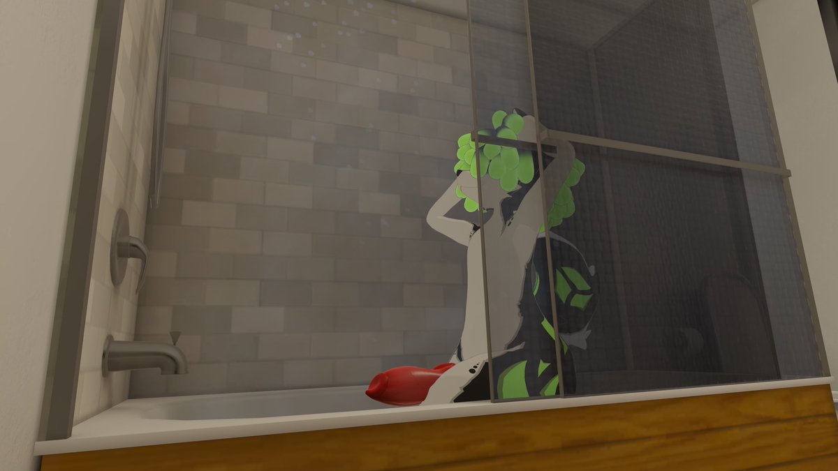 Just taking a shower :3