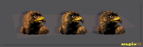 mupixl's tweet photo. 3 styles of rendering. From implied to detailed. #pixelart https://t.co/h4nxweM6Iz