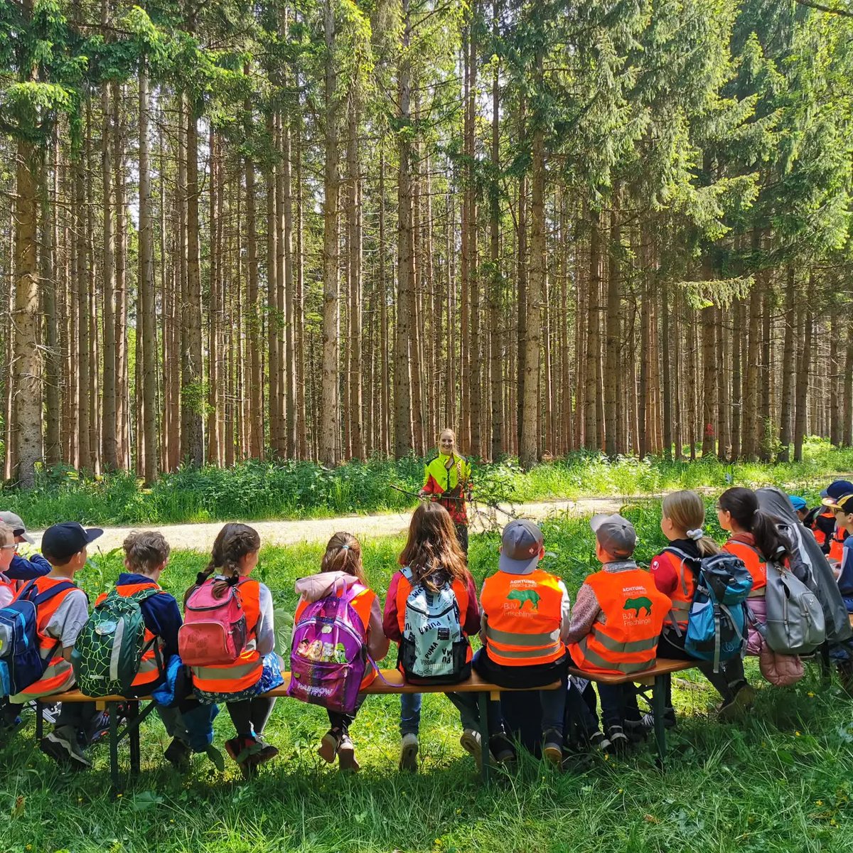 Had a 3rd grade class out in the woods today—they’re learning about forests in school, and what better way than hands-on.
We explored native trees together.
Hope they took some wonder home.

#ForestEducation #LearningOutside #WomenInForestry