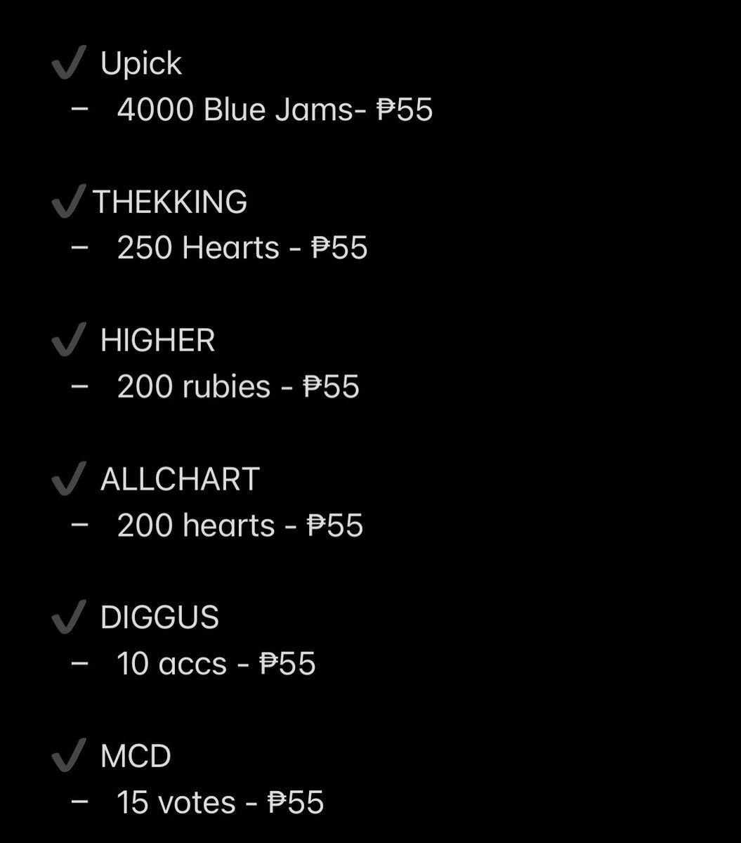 ❗️ UPDATED VOTES’ PRICES ❗️

IDOL CHAMPION
MUBEAT
PODOAL
KDOL
HIGHER 
ALLCHART
DIGGUS
MCD

FOR RESERVATIONS: 
choeaedol star planet fancast upick
thekking seoul kpop

Dm to avail/reserve 🔎  

wts lfb kpop votes
