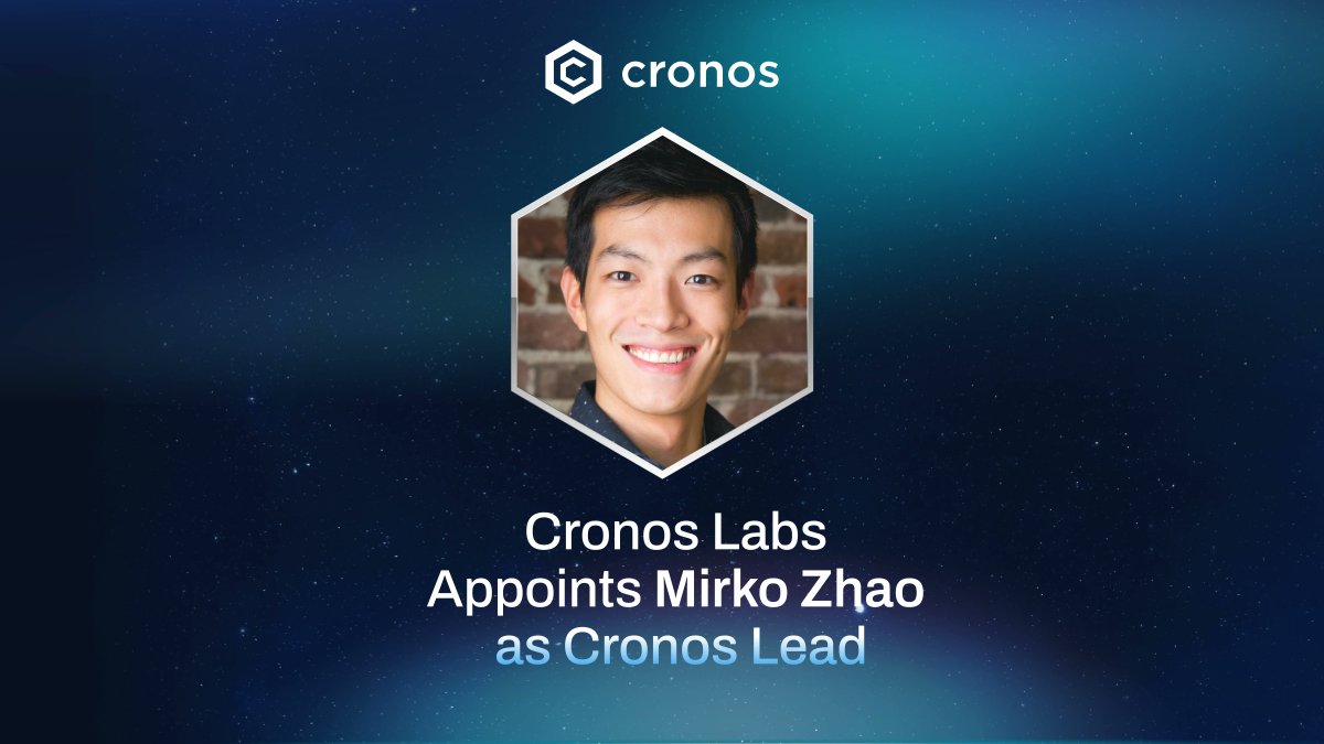 🚨 Cronos Labs Appoints Mirko Zhao as Cronos Lead, Head of Product and Engineering, following the departure of Ken Timsit.

With extensive experience in blockchain and DeFi, Mirko will be instrumental in driving the product strategy and incubation program at Cronos Labs.

Under