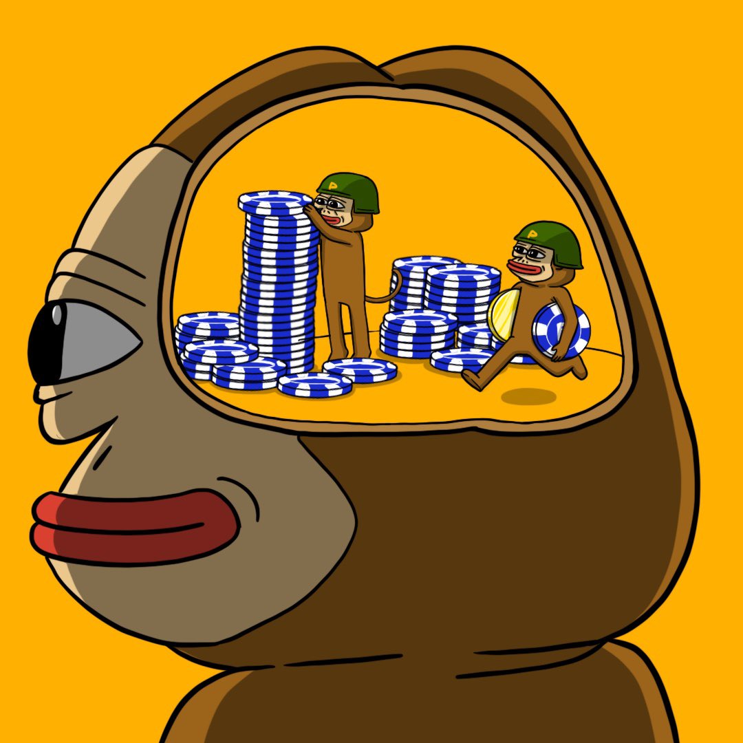 Exhibit A
[The mind of a degenerate gambling monkey]
Source: Internet capital markets
Description: Apes stacking blue chips

Submitted by: PONKE