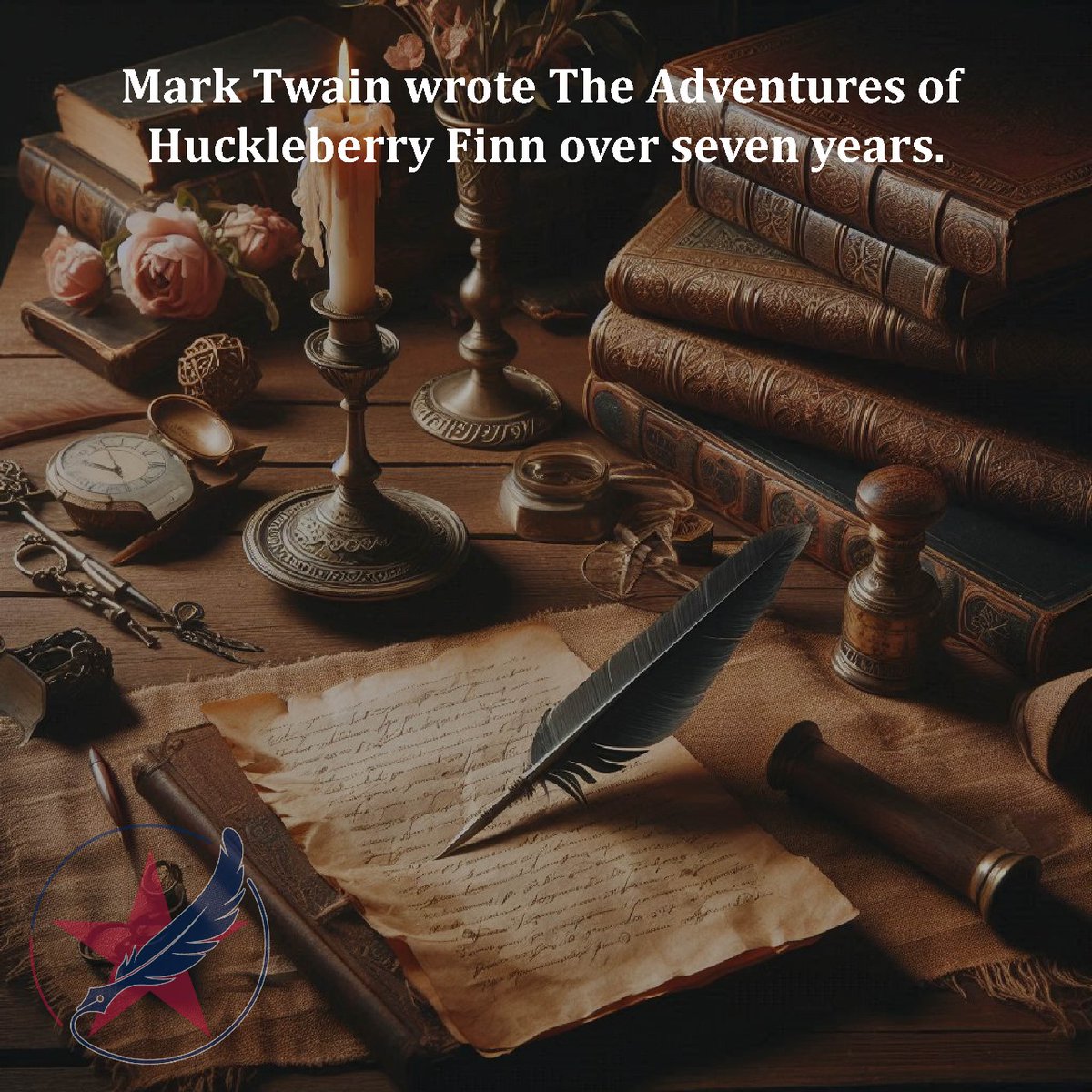 Starbookwriting's tweet image. 🖋️ Did you know Mark Twain took seven years to write The Adventures of Huckleberry Finn? Great stories take time, and Twain’s masterpiece is proof that patience pays off. What’s the longest you’ve spent working on a project? Share your story below! ✍️
#BehindThePen #MarkTwain