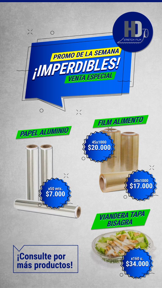 sergiopolite's tweet image. #alimentos #bebidas #envases #gastronomía #descartable #stretchfilm 
#plastico #film #aluminio #viandas #insumos #bandejas
#platos #vasos #stretch #argentina