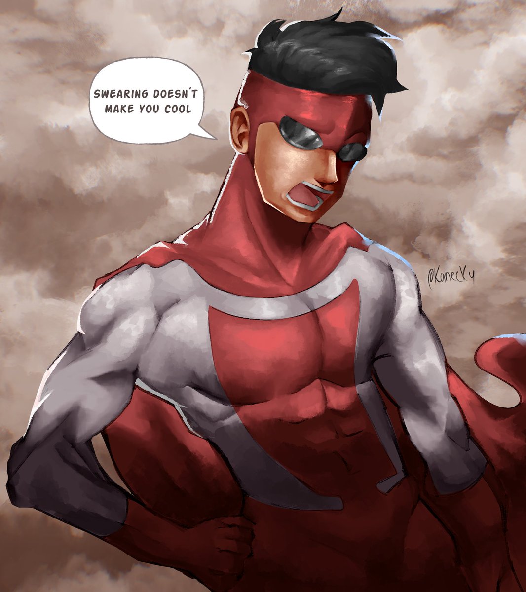 kanecky_'s tweet photo. Ahí va otro 🗣️🫩
-Fan art de #omnimark 
.
#Invencible #war #mark #Conquest #fanart https://t.co/eJsGdt1rKW