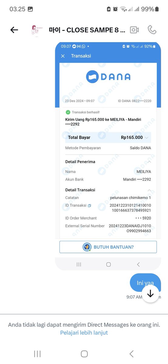 tantr00m's tweet image. Dear @amayzingtooru @wakatoshikuns
Bisa minta kejelasannya untuk orderan ku kak? 
[18/10] Dikasih invoice &amp;amp; aku DP 50%
[23/12] Diinfokan untuk pelunasan 1 item
[14/01] Diinfokan untuk pelunasan terakhir
Semua payment udah aku transfer tapi sampe skrg item ku belum dikirim 😭💔