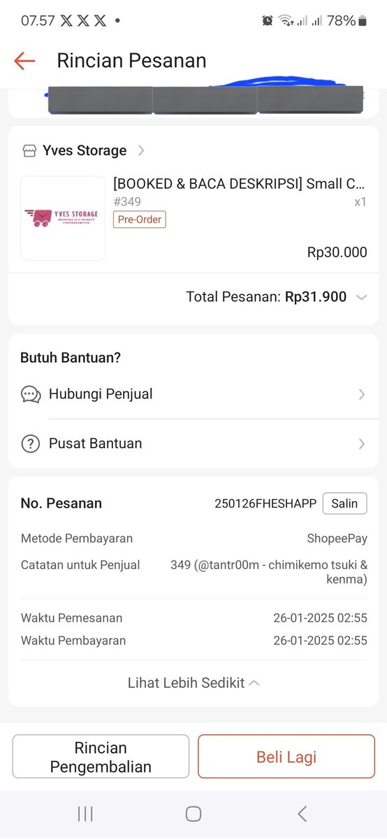 tantr00m's tweet image. [26/01] Aku sudah CO di shopee sesuai yg @amayzingtooru @wakatoshikuns minta
[17/02] Finally resi diupdate stelah stuck hampir 1 bulan
[13/03] pesanan dibatalkan otomatis dari shopee karena kak may TIDAK MELAKUKAN PENGIRIMAN

Ini udah offside hampir 3 bulan dari jarak pelunasan🫠