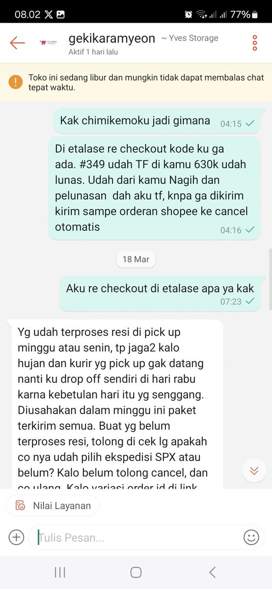 tantr00m's tweet image. Aku sudah coba reachout di 🍊 secara berkala, tapi kak @amayzingtooru @wakatoshikuns terus terusan pake bot dan ga kasih respon apapun ke aku. Bahkan aku ikuti instruksinya dan ga menemukan etalase untuk link CO ku sampe sekarang 😭😔