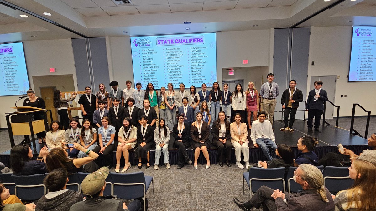 These are the Ventura County Science Fair participants who will be advancing to the California Science and Engineering Fair next month. Congratulations!!!