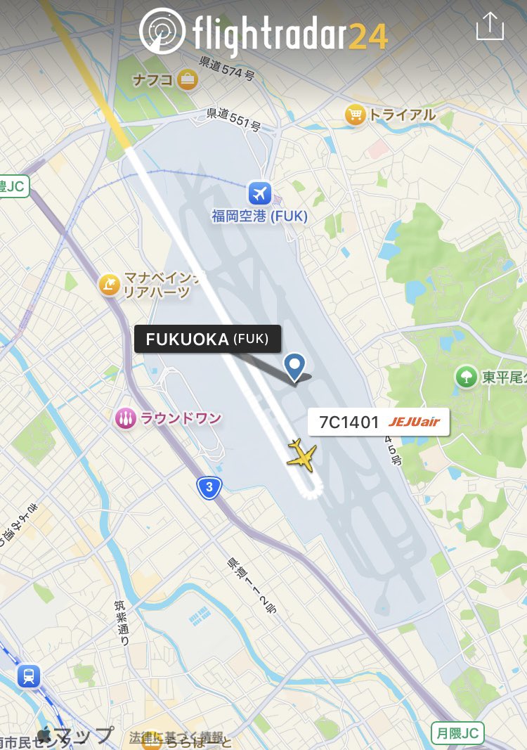 sh60j121's tweet image. 今朝(2025年3月25日) #福岡空港 B滑走路初着陸機(#チェジュ航空(#JJA #7C)1701便:#B737-8AS(#HL8062))。

#RJFF #FUK