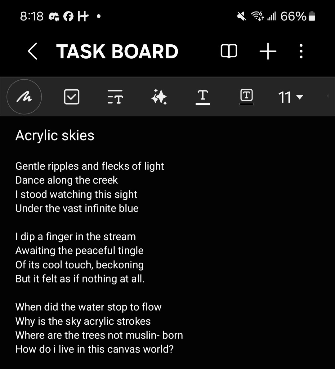 Loll pt 1 of a poem i wrote yesterday &gt;:] would love to know ur take