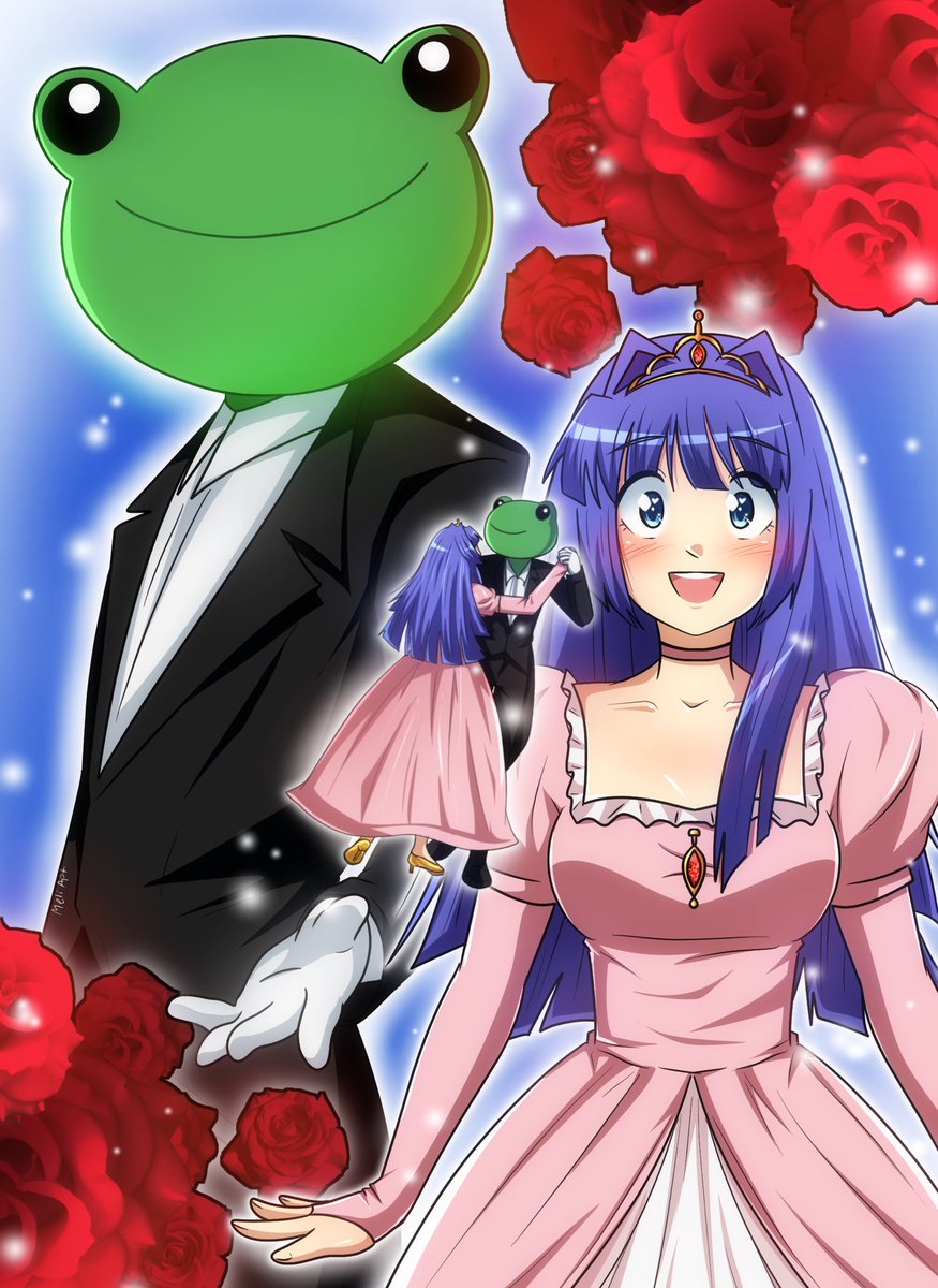 Princess Nayuki &amp; The Frog (Keropi) ｡ﾟ(ﾟ´ω`ﾟ)ﾟ｡ #kanon #水瀬名雪 #カノン