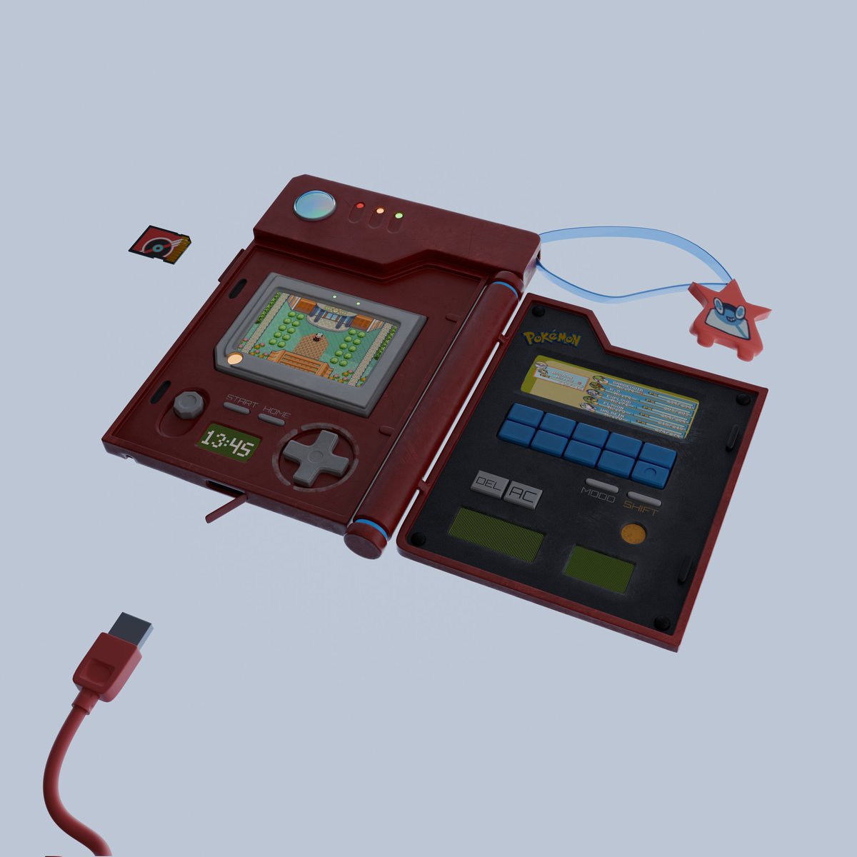 K4l_in3d's tweet photo. Pokedex in blender
 #3d #Pokemon #3drendering https://t.co/mP3oWN1oep