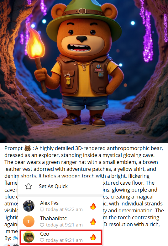 GM, Guess what?! 👀🔥

<a href="/hakikiceo/">Ceo</a> just noticed my AI prompt! 🚀🎨

If you're bullish on <a href="/Boithebear/">BOI</a> 🐻💰

Drop a comments &amp; let’s send it! ⬇️🚀
KEEP CREATING