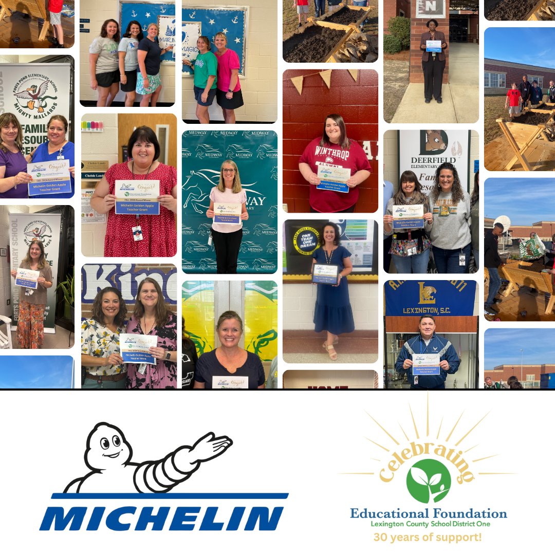 For 22 years the #Lex1EdFound Michelin Golden Apple Teacher Grants have provided classroom teachers &amp; their students with needed academic support for classroom teaching. Our 448 awards totaling $108,667 have made a tremendous difference! #30years #TeacherGrants  #CorporatePartner