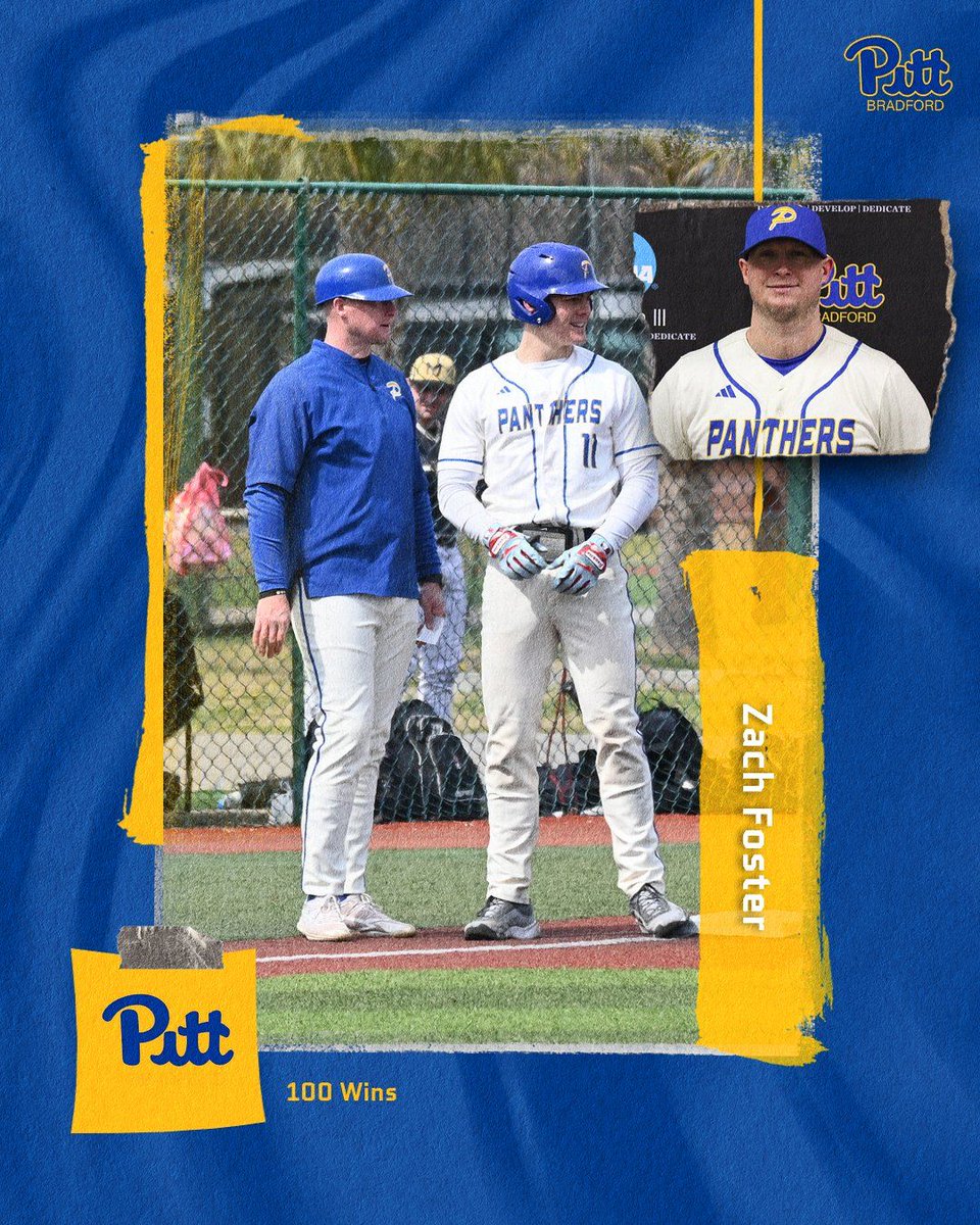 UPB_Panthers's tweet photo. Congrats to @UPBBaseball Coach Zach Foster who won his 100th career game on Sunday! Great Job Coach! Here's to the next 100! https://t.co/WnA8ahqhRk