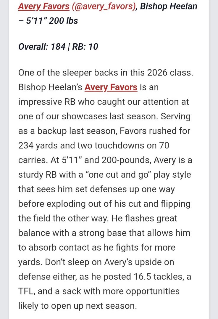Avery Favors (@avery_favors) on Twitter photo This is a write up about me from <a href="/PrepRedzoneIA/">Prep Redzone Iowa</a> ⬇️🔥🔥🔥🏈🏟️
If you wanna see what they talking about hudl.com/v/2Rh2Ef. This is a write up about me from <a href="/PrepRedzoneIA/">Prep Redzone Iowa</a> ⬇️🔥🔥🔥🏈🏟️
If you wanna see what they talking about hudl.com/v/2Rh2Ef.