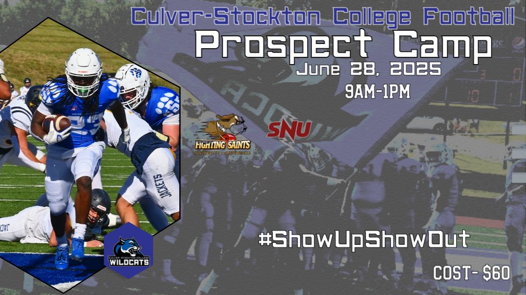 ❗️ Class of 26, 27, and 28 ❗️

It’s about that time! Don’t miss out on an opportunity to #ShowUpShowOut in Canton, MO this summer! 

2 schools already committed with more to come! 

📆- June 28th

⌚️- 9am-1pm

💰- $60

#BlueCollar