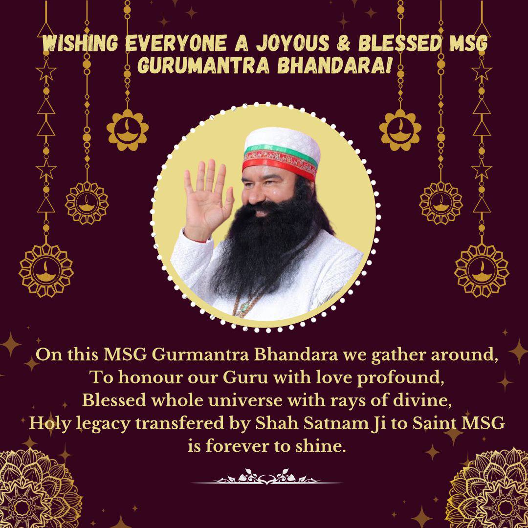 Kotajitu1994's tweet photo. On this MSG ❤️ 'GuruMantra' Bhandara,  we gather around,
To honour our Guru with ❤️Love profound, Blessed whole universe with rays of divine, Holy legacy transferred by Shah Satnam Ji  to Saint MSG is forever to shine.

#MSGGurumantraBhandara
#DeraSachaSauda

Saint Dr MSG Insan https://t.co/75EbpdGB4O