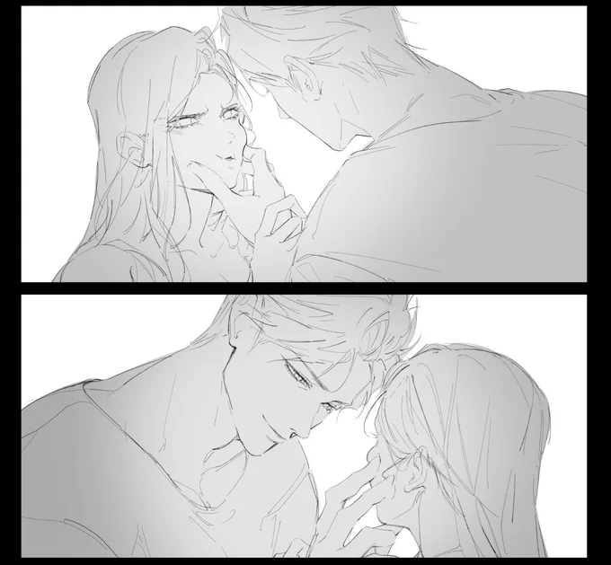 I don't post WIP often but I can't help it. The upcoming 4 star card got me doing a double take. It's the same look of love 😭😭😭😭 