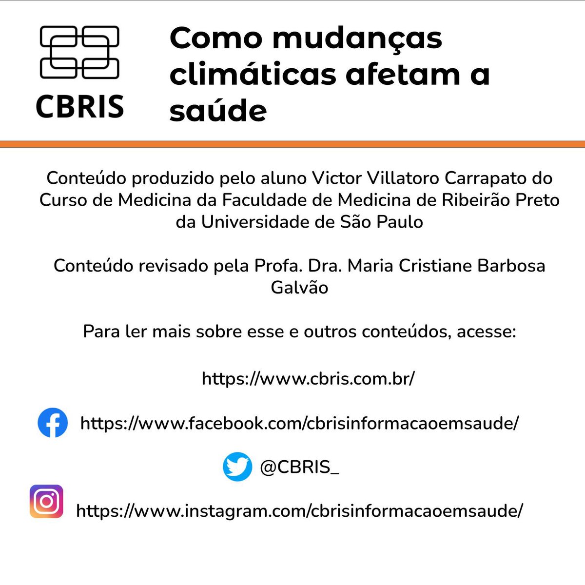 CBRIS_'s tweet photo. Fala, galera! Tudo bem? Para saber mais sobre o assunto acesse o link: https://t.co/rkbKSP1OUo #usp #fmrp #cbris https://t.co/Snrw2yEbF2