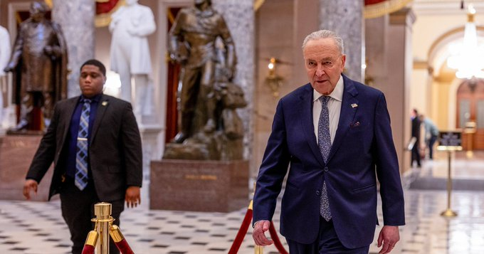 kdasddf's tweet image. Congress returns Monday from a #weeklong recess as the fallout continues from Senate Minority Leader Chuck #Schumer's move to help Republicans advance a controversial spending bill earlier this month to avoid a government shutdown.
