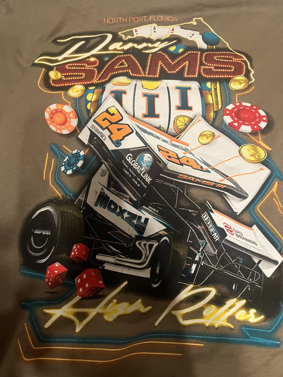 Do I have too many sprint car shirts? Yes
Does it drive my wife nuts? Yes
What can I say, I like supporting the drivers and teams that travel across the country.  Todays mail day, my new <a href="/DannySamsIII1/">Danny Sams III</a> shirt.  Good luck this weekend Danny 👍