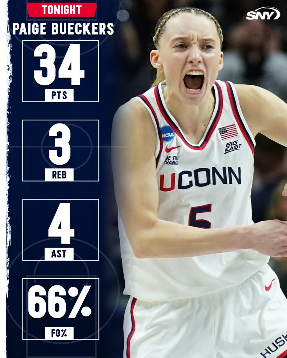 SNYUConn's tweet photo. Paige Bueckers showed out in her last game at Gampel Pavilion 👏 https://t.co/Rj0oEaEyob